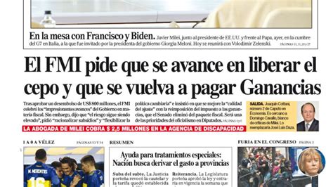 La Tapa Del Diario Perfil Del S Bado De Junio De Perfil