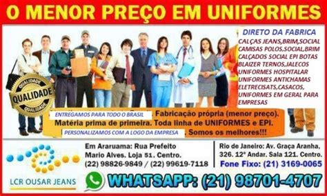 Uniformes Para Empresas Rj Fabrica Confec O Uniformes