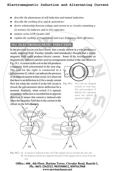 Solution Chapter Electromagnetic Induction Alternating Current