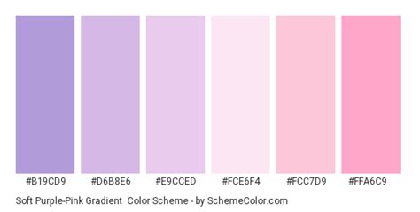 Soft Purple Pink Gradient Color Scheme Lavender