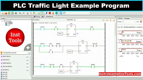 Plc Traffic Light Example Program Red Yellow Green Lights Youtube