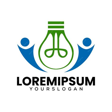 Free Vector Human And Lamp Logo Design