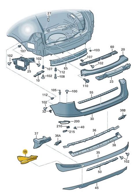 7P6807252 ABSORBER FOAM BUMPER VW TOUAREG 7P REAR RIGHT