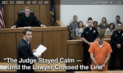 The Judge Stayed Calm — Until the Lawyer Crossed the Line - Vastaratech