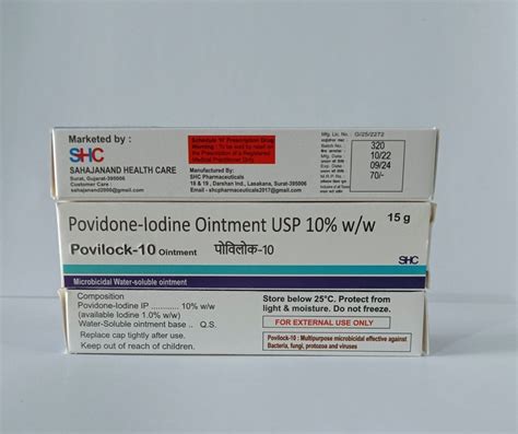 Povidone Iodine USP 10 W W Ointment Packaging Size 25g Lami Plastic