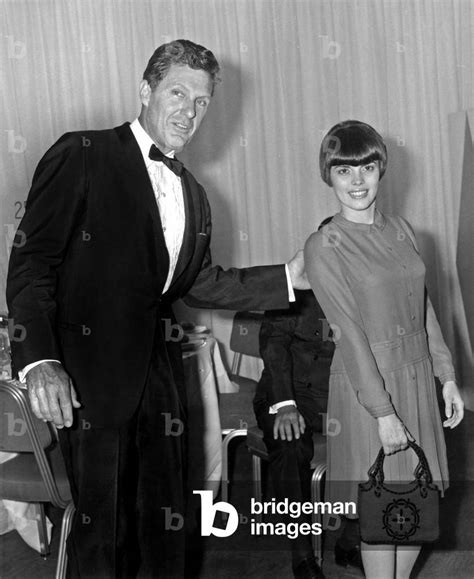 Robert Stack and Mireille Mathieu during Diner at Hilton Hotel in Paris ...