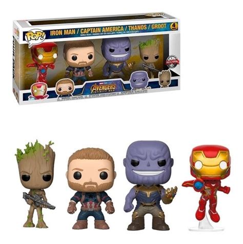 Funko Pop Avengers Infinity War Pack Iron Man Captain America