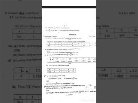 Degree V SEM Numerical Methods 6A Model Paper 2023 Lasyatech YouTube