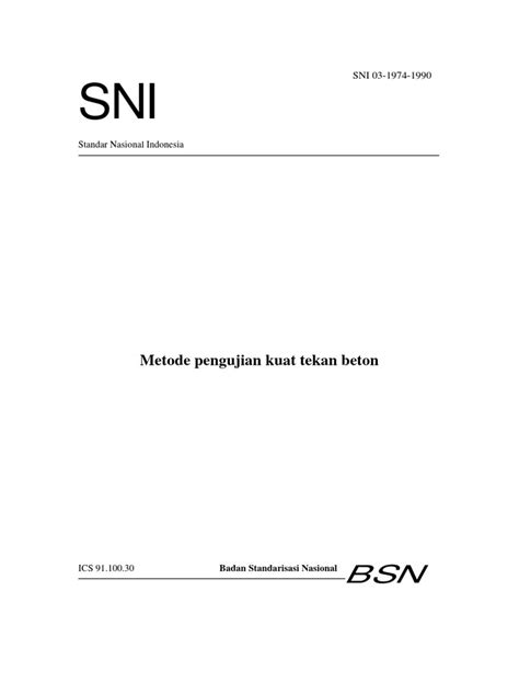 Sni 03 1974 1990 Metode Pengujian Kuat T Pdf