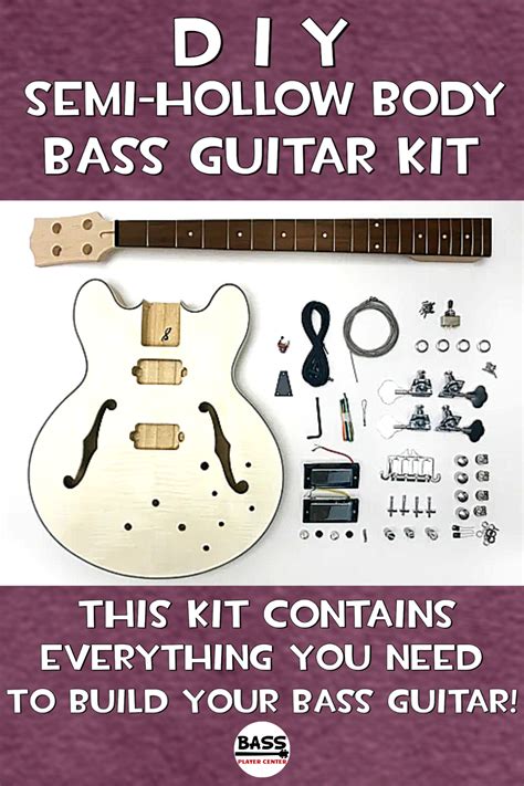 Diy Bass Guitar Kit Semi Hollow Body Bass Player Center