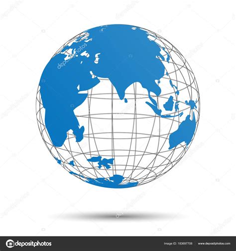 Wireframe Globe Stock Vector Tulpahn 183697708