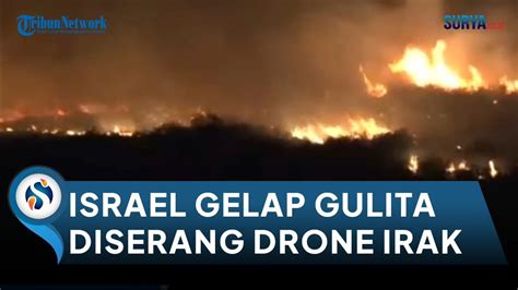 Haifa Membara Israel Gelap Gulita Usai Diserang Drone Perlawanan Islam