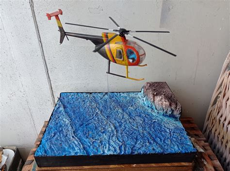 Diorama Magnum P I Helicopter Modified Version Hughes Etsy