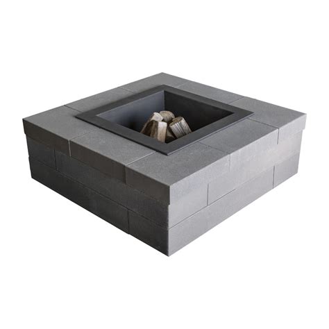 Architextures Fire Pit In Ash 1184mm X 1184mm X 400mm Bark 123824