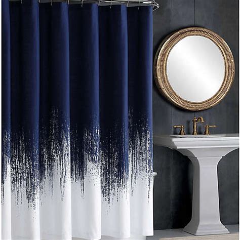 Shower Curtains Bed Bath And Beyond In 2020 Blue Shower Curtains