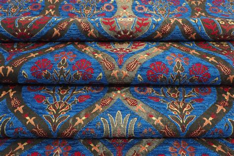 Upholstery Fabric Turkish Fabric By The Yards Turkish Navy Etsy