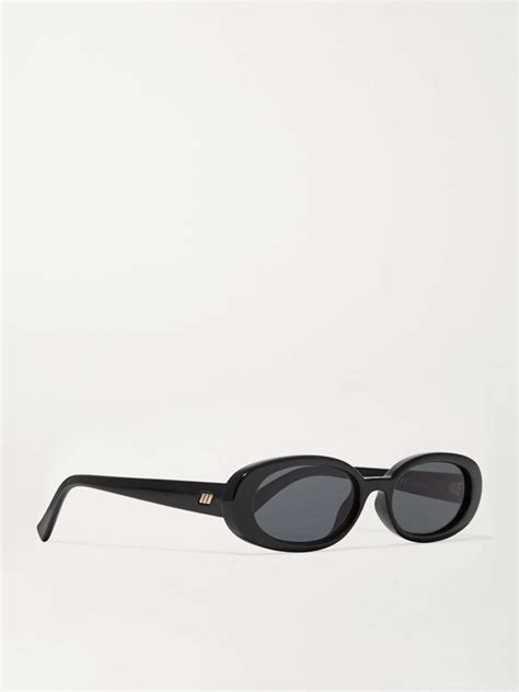 Le Specs Outta Love Oval Frame Acetate Sunglasses Net A Porter