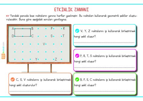 1 Sınıf Geometrik Şekiller Konu Anlatımı ve Etkinlikler Sınıf