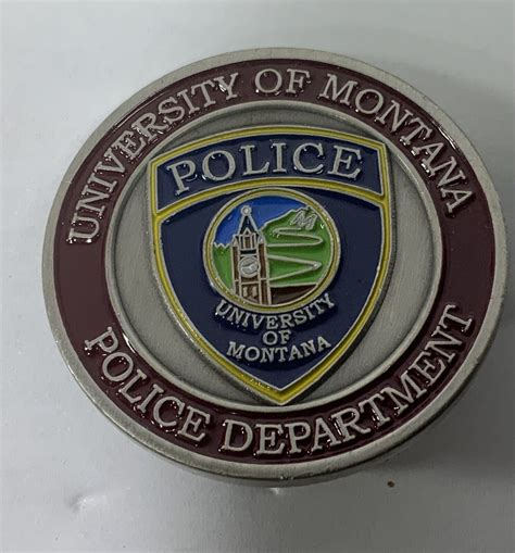 University Of Montana Police Department Challenge Coin Griz Ebay