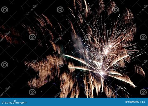 Light show and fireworks stock photo. Image of games - 83802980