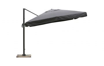 Parasol de jardin carré déporté inclinable 250X250 en aluminium et