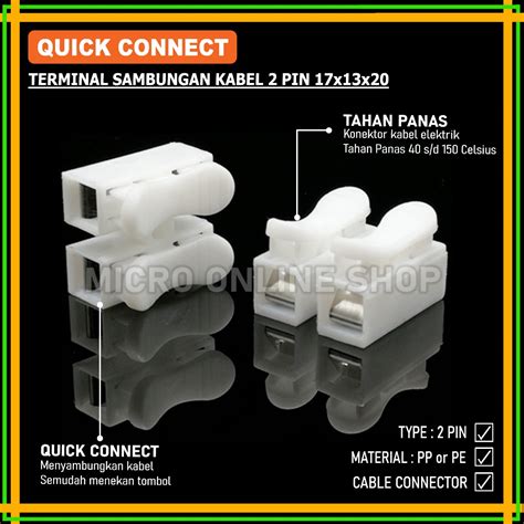 Jual Paket Pcs Quick Connect Wire Terminal Sambungan Kabel Pin