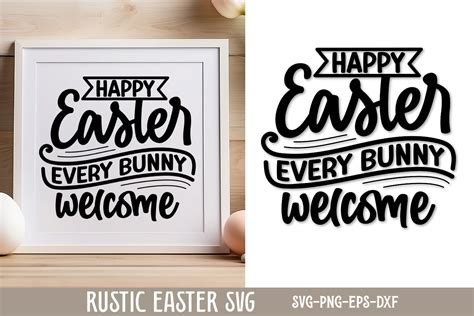 Happy Easter Every Bunny Welcome Svg Graphic By Craftart Creative Fabrica