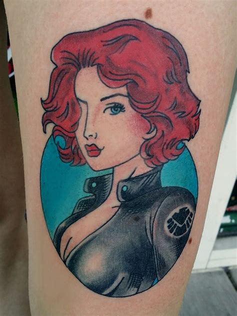 Black Widow Avengers Marvel Comics Tattoo By Steve Rieck From Las Vegas NV