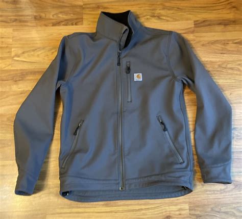 Carhartt Soft Shell Work Jacket Crowley 102199 022 Mens M Full Zip Gray Ebay