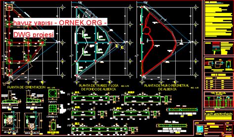 Proje Sitesi Havuz Yap S Autocad Projesi