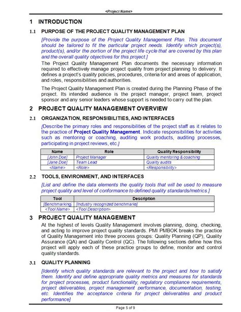 Project Quality Assurance Plan 9 Examples Format How To Develop Pdf