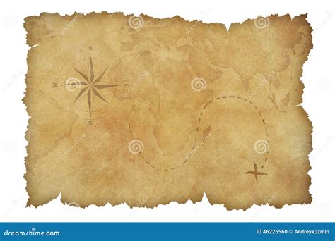 Mappa Del Tesoro Della Pergamena Dei Pirati Isolata Con Illustrazione