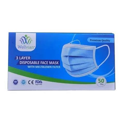 Ply Disposable Face Mask With Meltblown Filter At Rs Ply Mask