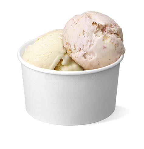 Ice Cream In Paper Cup Stock Photo Image Of Retail Isolated 54113040