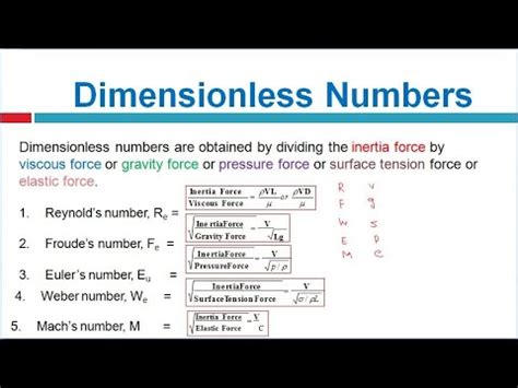 Dimensionless Numbers Shortcut Trick To Remember Fluid Mechanics