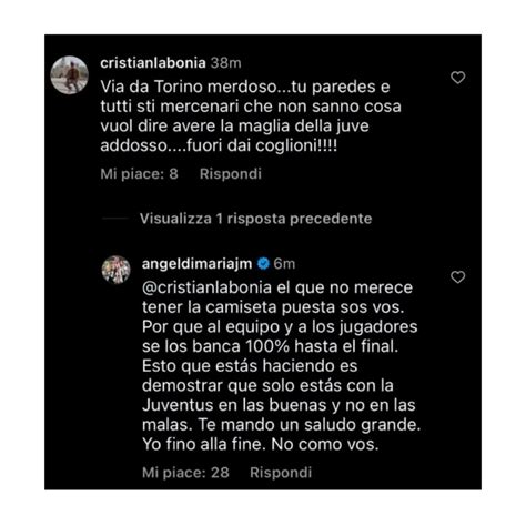 La Fuerte Respuesta De Di María A Un Fanático Que Lo Tildó De “mercenario” Y El Feroz Mensaje De