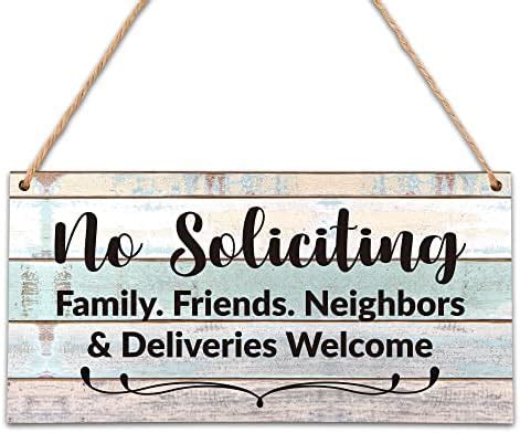 Amazon No Soliciting Signs For House X Welcome Wood Sign For