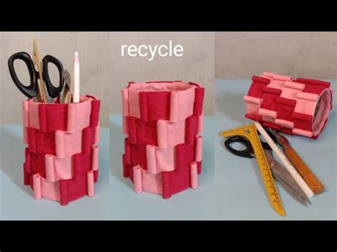 How To Make Pen Pencil Holder Diy Empty Tin Can Desk Organizer