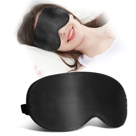 2 Pack Silk Eye Masks For Sleeping Blackout Natural Mulberry Silk