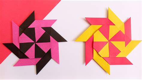 How To Make A Ninja Star Origami Ninja Star Youtube