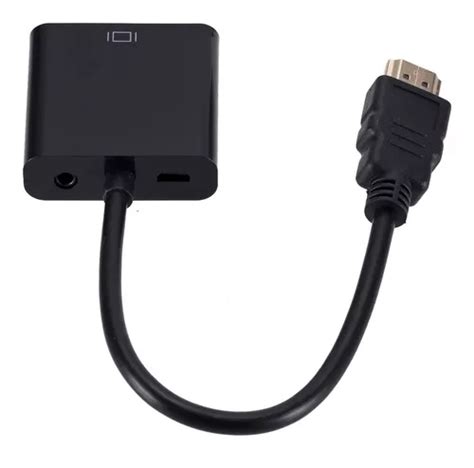 Adaptador Conversor Convertidor Hdmi A Vga Audio Aux 1080p Mercadolibre