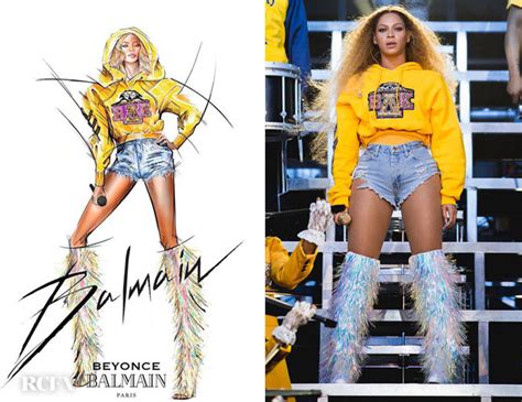 Beyonce Knowles Wore Five Custom Balmain Looks During Her Coachella