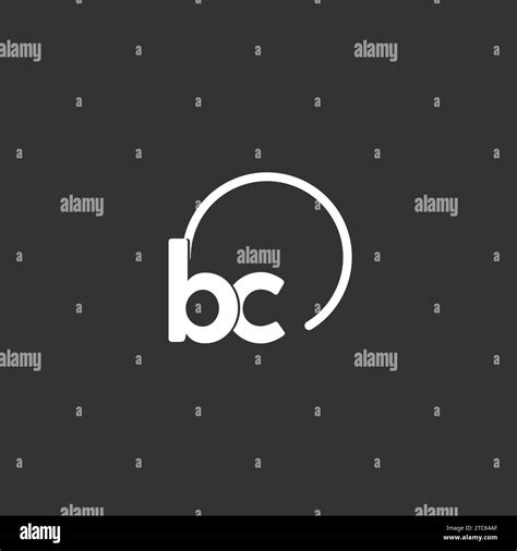 BC Initial Logo With Rounded Circle Vector Graphic Stock Vector Image