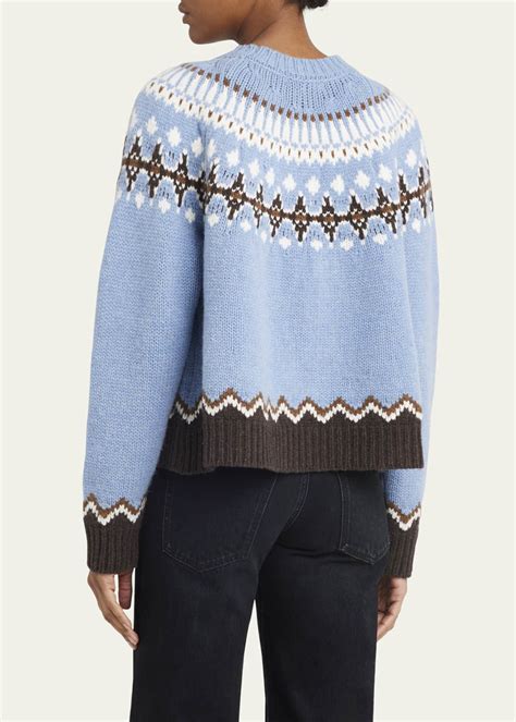 Alanui Sweet Winter Fair Isle Wool Sweater Bergdorf Goodman