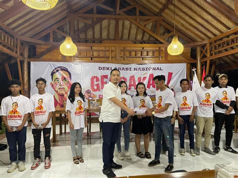 Sukarelawan GEBRAKAN Gelar Deklarasi Dukungan Untuk Gibran Maju Sebagai