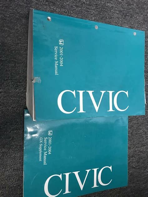 2001 2002 2003 2004 Honda Civic Service Shop Repair Manual Set W Supplement Etsy