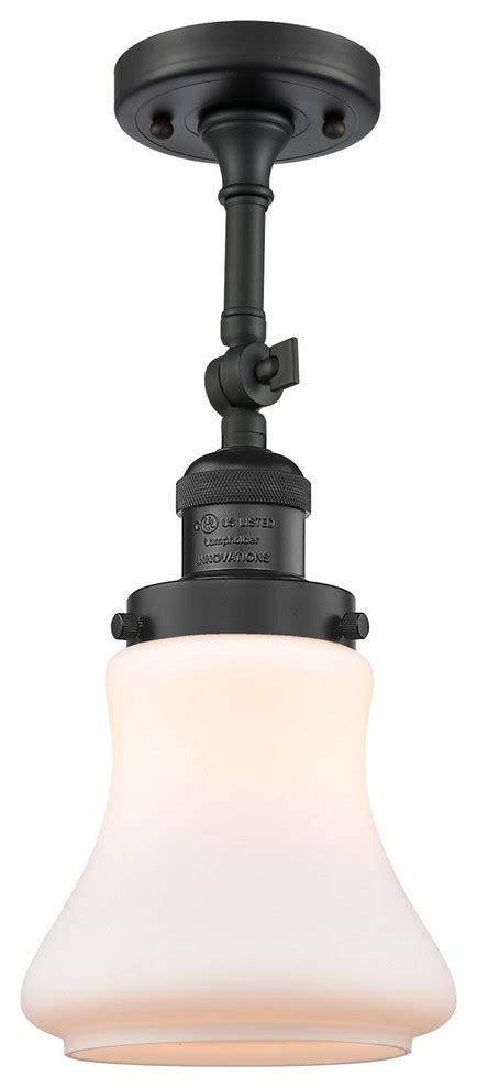 Franklin Restoration Bellmont Light Semi Flush Mount Matte Black