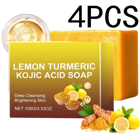 Turmeric Soap,Kojic Acid,Kurkuma,Vitamin C Soap,Provides A Fresh