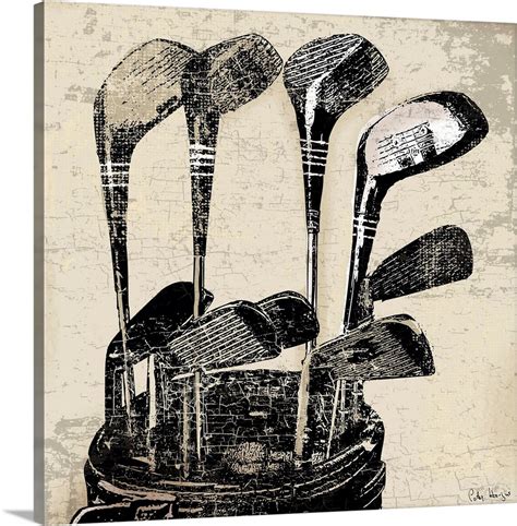 Vintage Golf Clubs Wall Art Canvas Prints Framed Prints Wall Peels