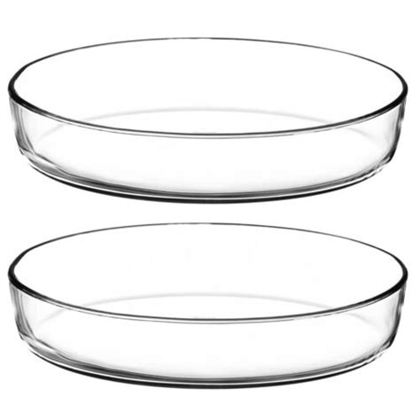 2 X Pasabahce Borcam Glass Oval Ovenware Cake Non Stick Cooking